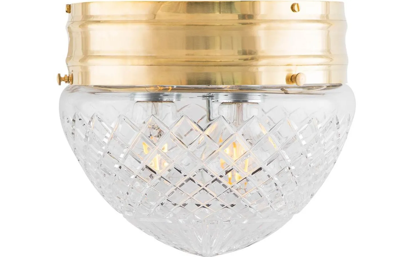 Reservglas Och Reservdelar<Karlskrona Lampfabrik Ampelskärm 200 - Klart rutslipat kristallglas