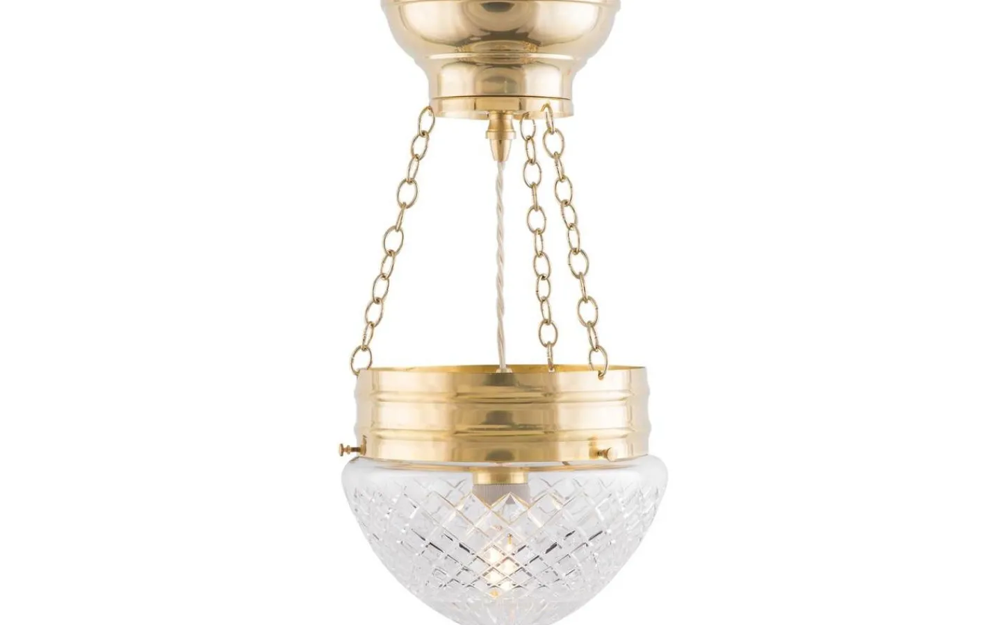 Reservglas Och Reservdelar<Karlskrona Lampfabrik Ampelskärm 200 - Klart rutslipat kristallglas