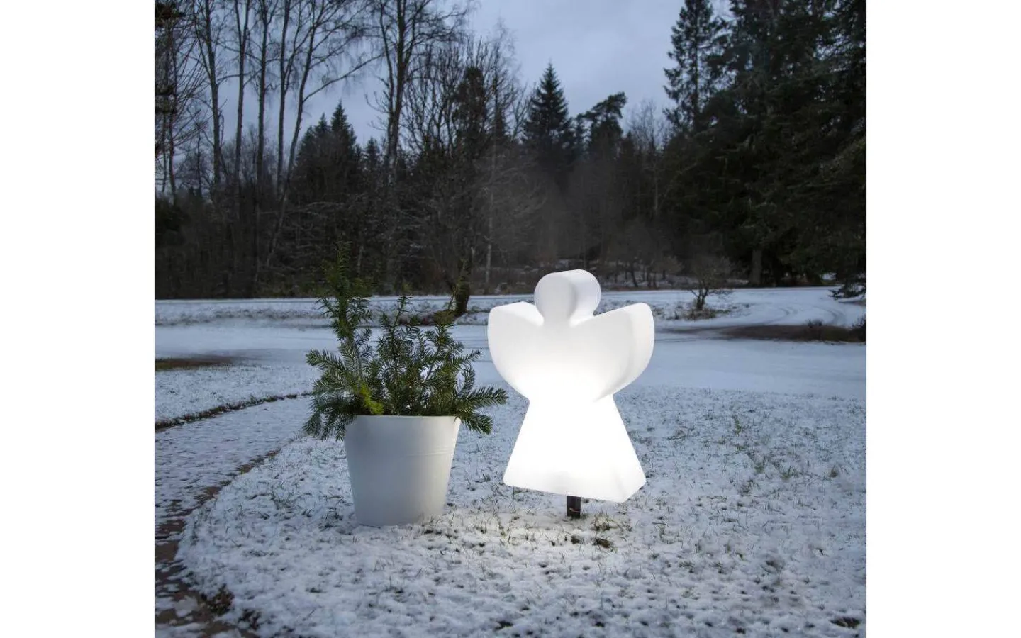 Julpynt Utomhus<Star Trading Angel Utomhusdekoration 55cm Vit IP65