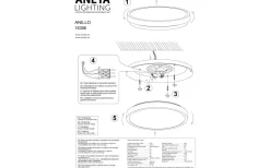 Aneta Anillo Plafond 40cm LED 18W 3000K Svart* Plafonder