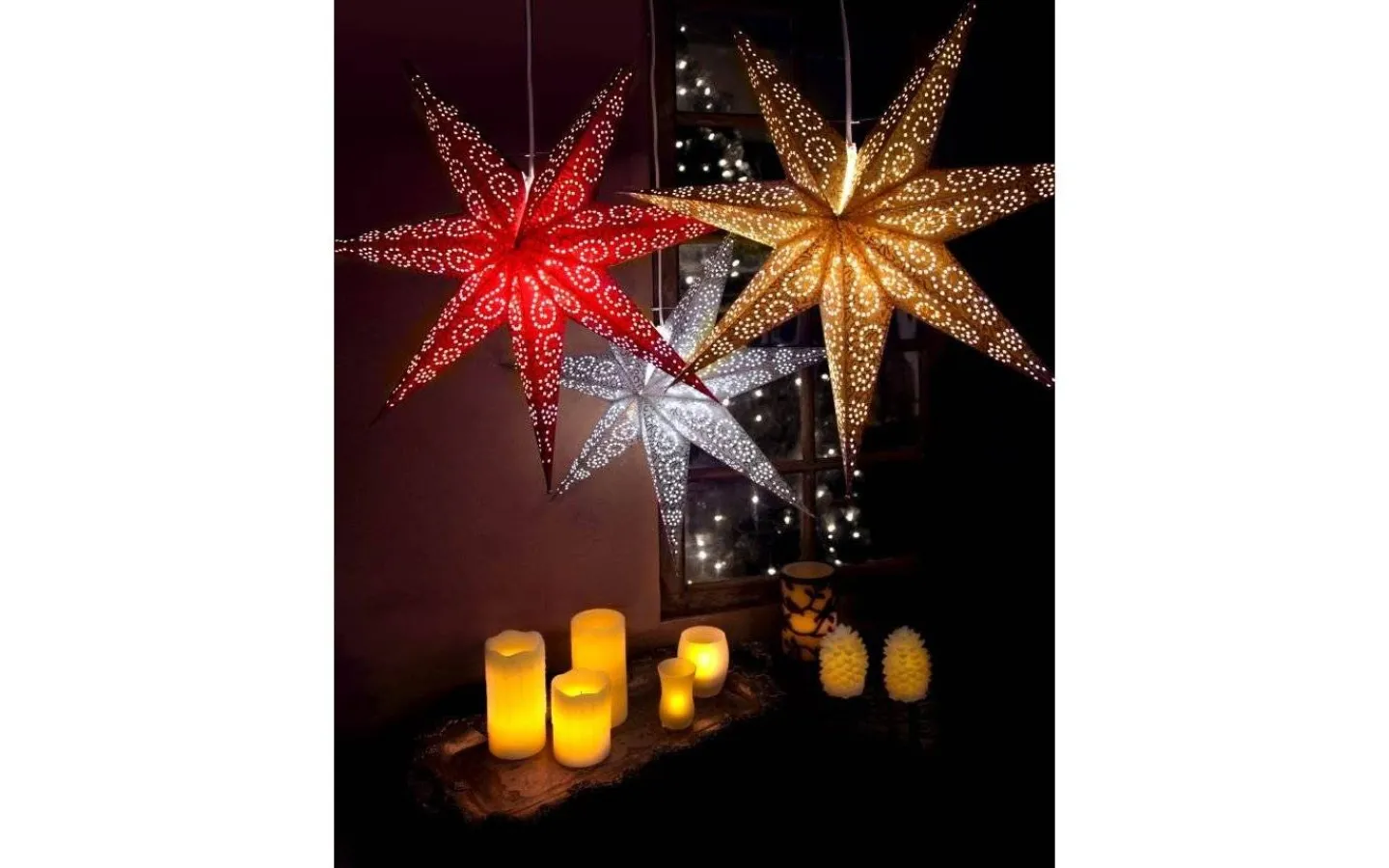 Visa Alla Julstjärnor|Julstjärnor Med Sladd<Star Trading Antique Julstjärna 60cm Röd