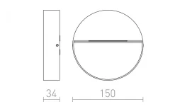 Upp Eller Nedljus Lampor|Vägglampor Utomhus<Rendl Aqila R Vägglampa LED 3000K 6W Vit IP54