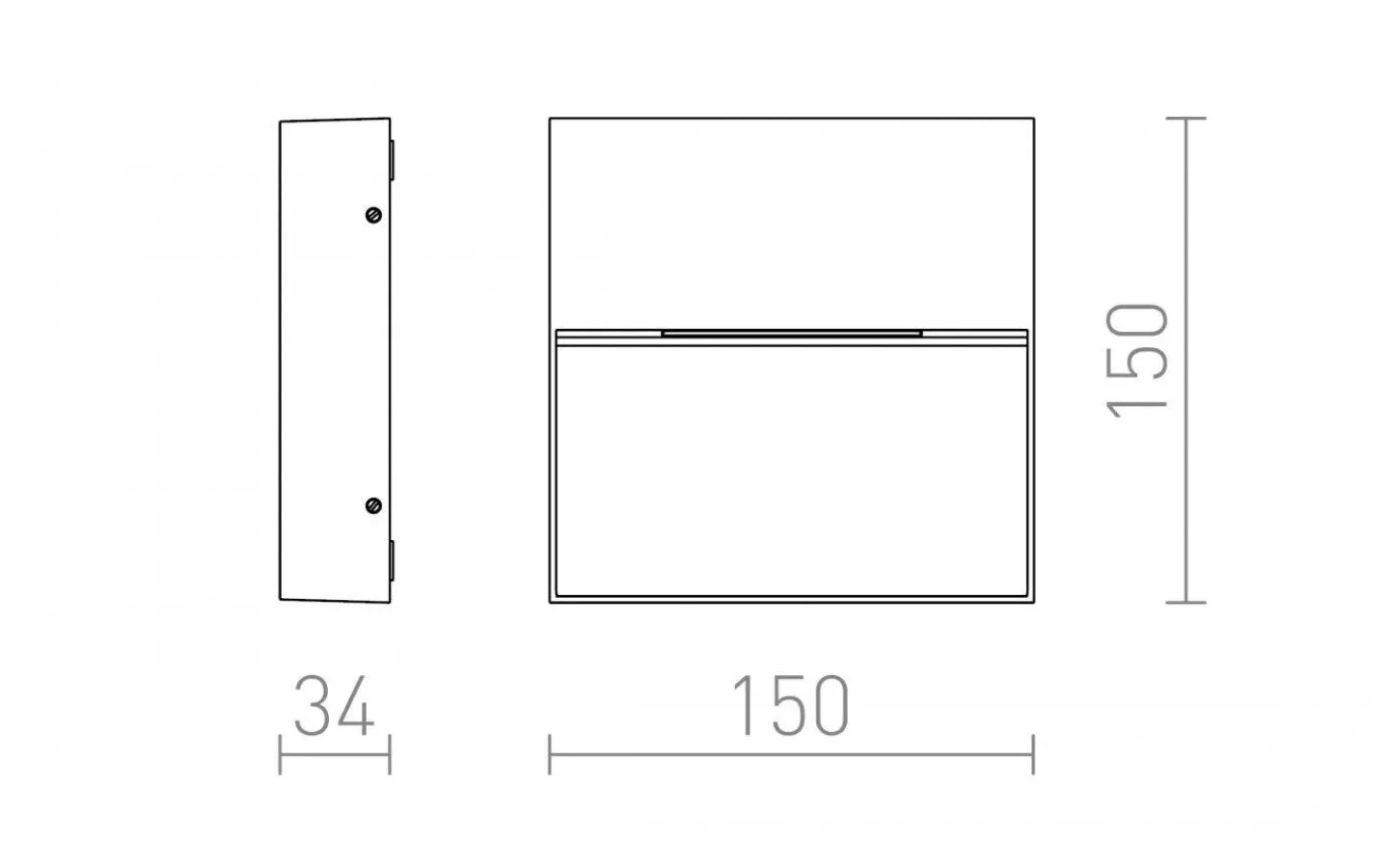 Upp Eller Nedljus Lampor|Vägglampor Utomhus<Rendl Aqila SQ Vägglampa LED 3000K 6W Antracitgrå IP54