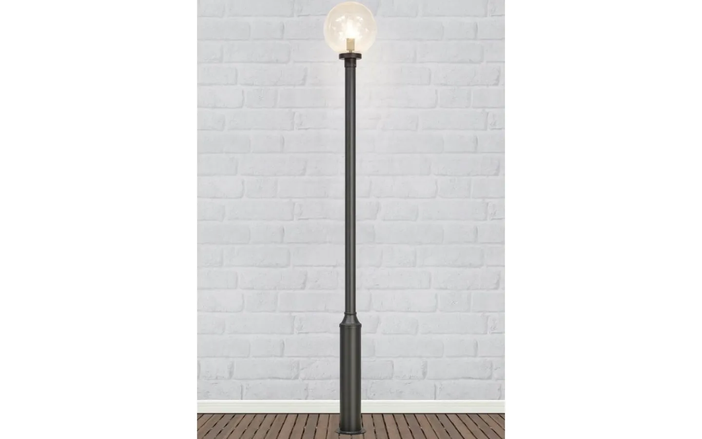 Lykthus<Markslojd Arctic Sphere Lamphuvud 28cm Svart IP44