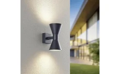 Ardas Vägglampa 2-delad GU10 mattsvart IP44