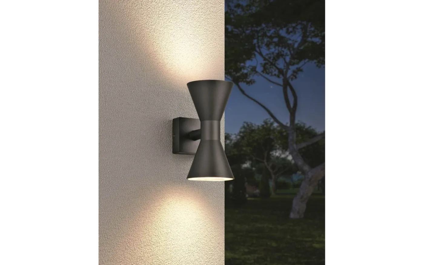 Ardas Vägglampa 2-delad GU10 mattsvart IP44