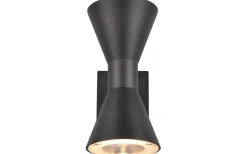 Ardas Vägglampa 2-delad GU10 mattsvart IP44