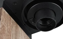 Ardila Pollare 100cm E27 trä/matt svart skymningssensor IP44