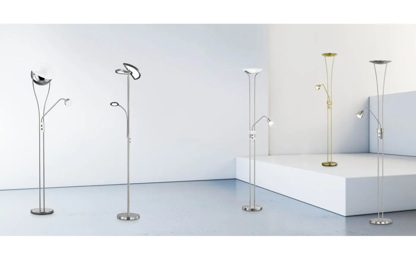 Arizona Golvlampa LED uplight mässing