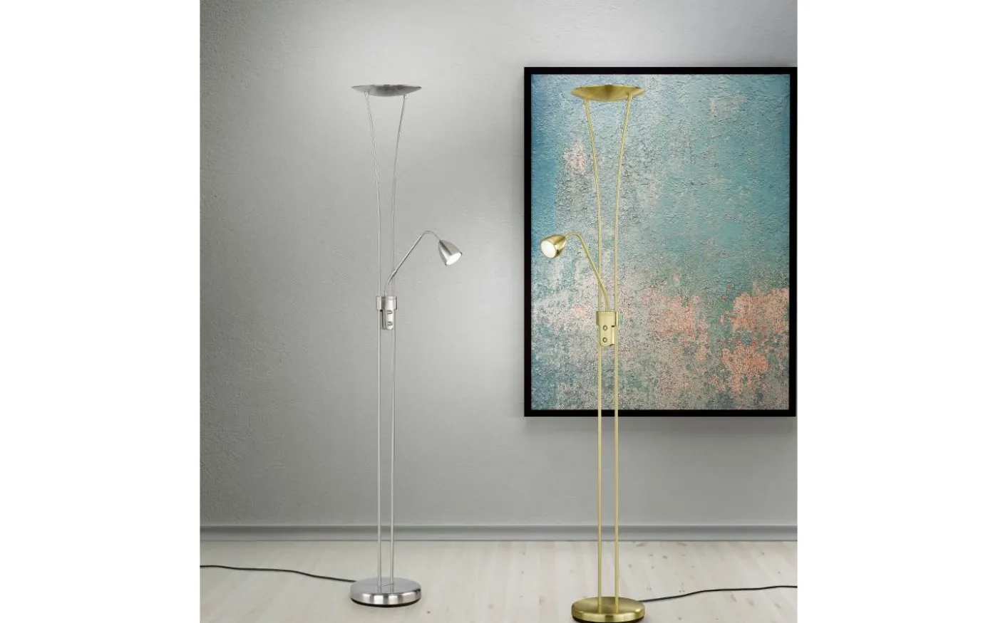 Arizona Golvlampa LED uplight mässing