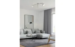 Avlånga Takspotlights|Takspot Med 3 Lampor<Trio Lighting Arosa Spotlight 3-delad E14 krom/grå