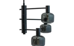 Dyberg Larsen Arp Takkrona 50cm 6 Kupor Svart/Rök* Stora Taklampor Ø50-69 Cm