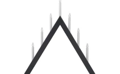 Star Trading Arrow Adventsljusstake Grå 64cm* Visa Alla Adventsljusstakar|Adventsljusstakar 61-120 Cm