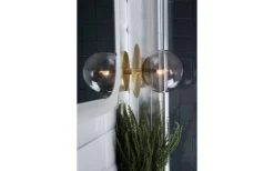 Badrum|Badrumslampor Vägg<Globen Lighting Art Deco Badrumslampa Mässing/Rök IP44