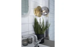 Badrum|Badrumslampor Vägg<Globen Lighting Art Deco Badrumslampa Mässing/Rök IP44