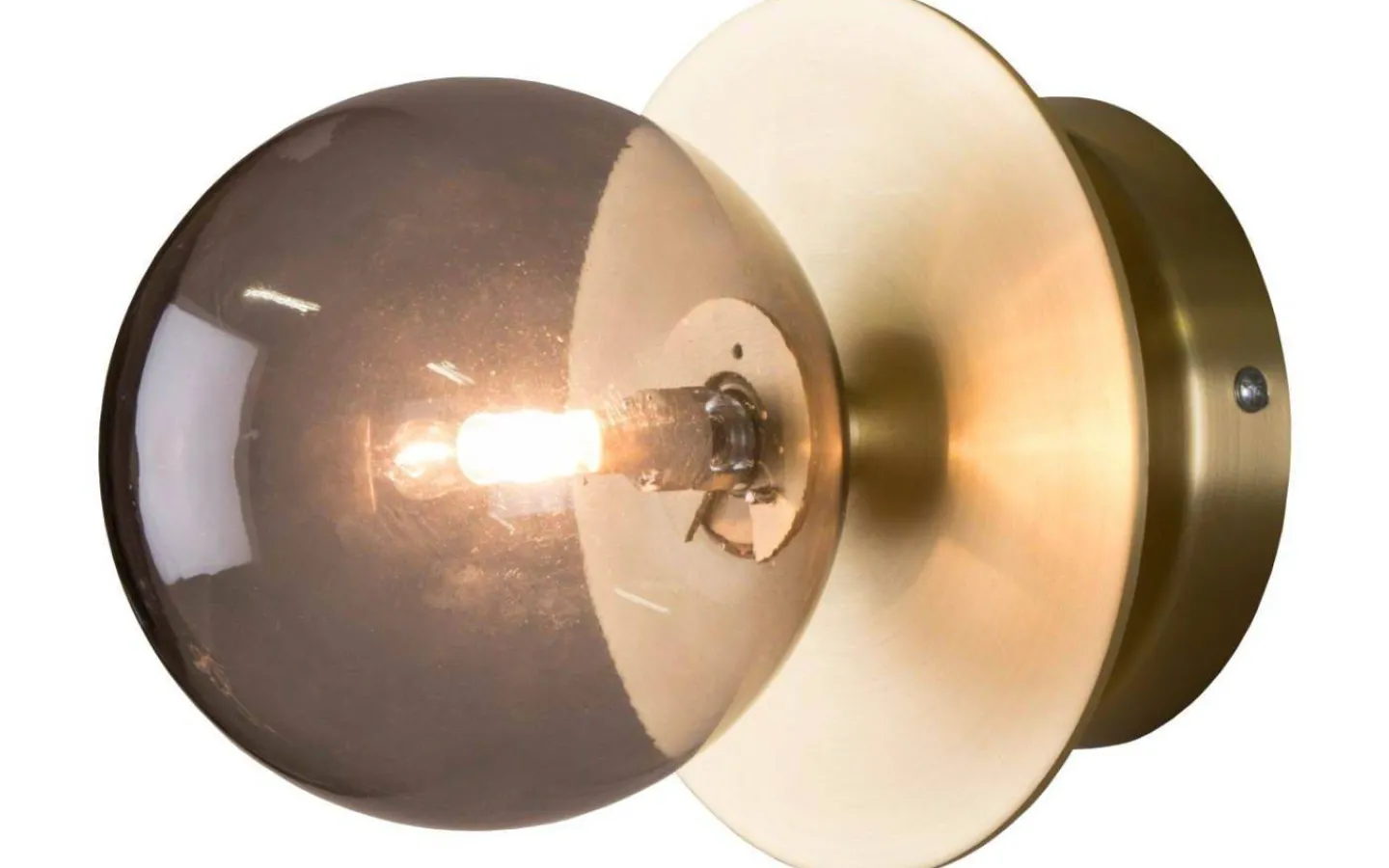 Badrum|Badrumslampor Vägg<Globen Lighting Art Deco Badrumslampa Mässing/Rök IP44