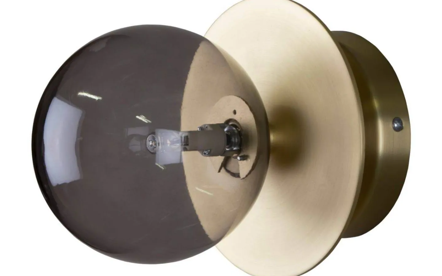 Badrum|Badrumslampor Vägg<Globen Lighting Art Deco Badrumslampa Mässing/Rök IP44