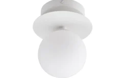 Badrumslampor Vägg|Badrumslampor Tak<Globen Lighting Art Deco Vägglampa/Plafond 16cm IP44 Vit