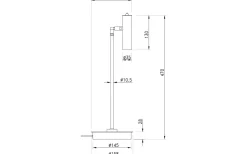 Aneta Artic Skrivbordslampa 52cm LED 6W 3000K Matt Mässing* Sovrum|Skrivbordslampor