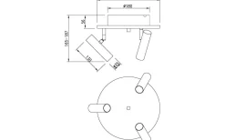Artic Takspotlight 30cm LED 3x6W 3000K Svart/Krom