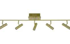 Aneta Artic Takspotlight 106cm LED 5x6W 3000K Matt Mässing* Avlånga Takspotlights|Takspot Med Minst 4 Lampor