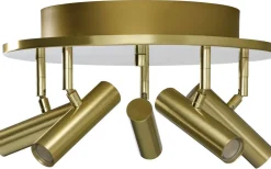 Hall & Trappa|Runda Takspotlights<Aneta Artic Takspotligt 40cm LED 5x6W 3000K Matt Mässing