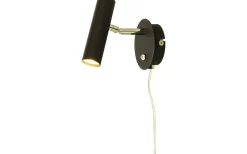 Aneta Artic Vägglampa LED 6W 3000K Svart/Krom* Sovrum|Läslampor