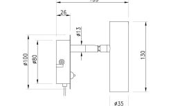 Aneta Artic Vägglampa LED 6W 3000K Svart/Krom* Sovrum|Läslampor
