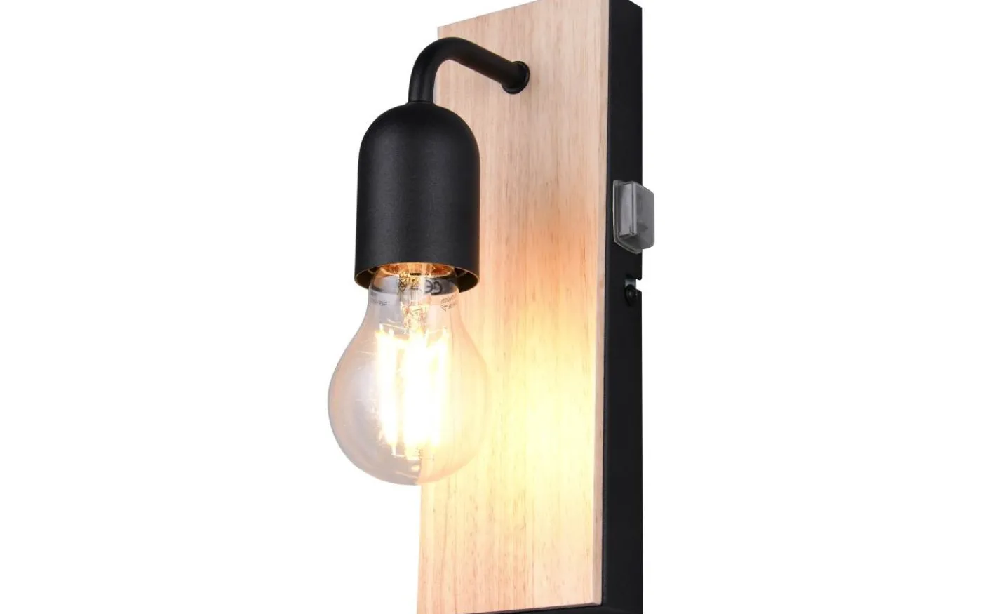 Arturo H2O Vägglampa 1-del E27 trä/matt svart IP44