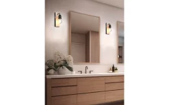 Arturo H2O Vägglampa 1-del E27 trä/matt svart IP44