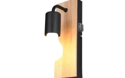 Arturo H2O Vägglampa 1-del E27 trä/matt svart IP44