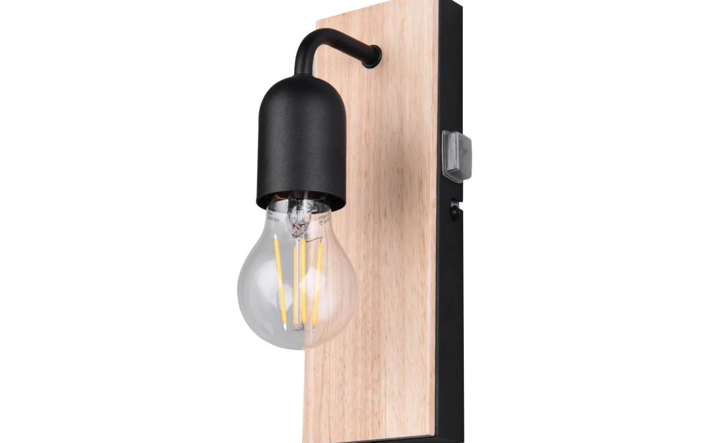 Arturo H2O Vägglampa 1-del E27 trä/matt svart IP44