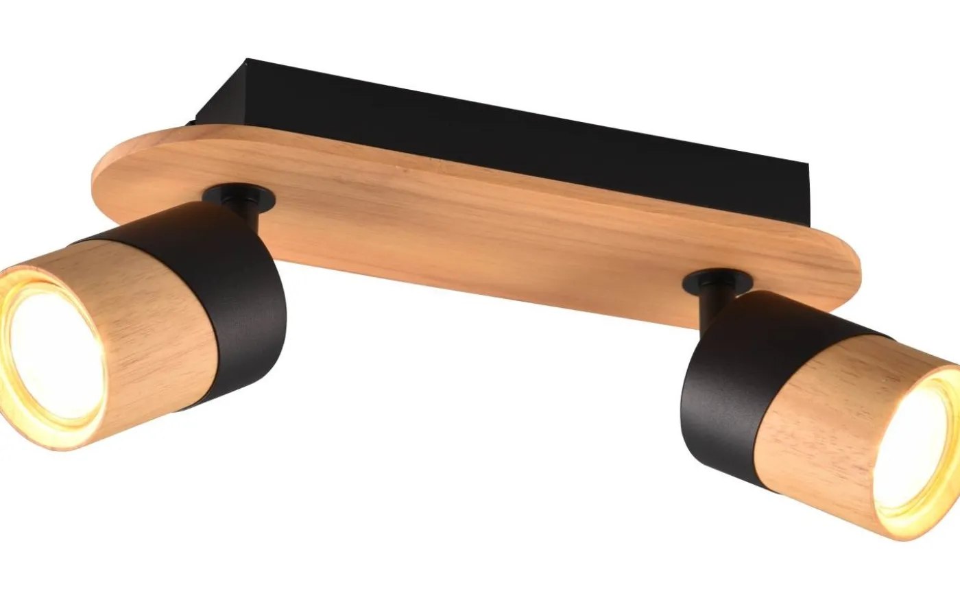 Aruni Spotlight 2-delat GU10 trä/matt svart