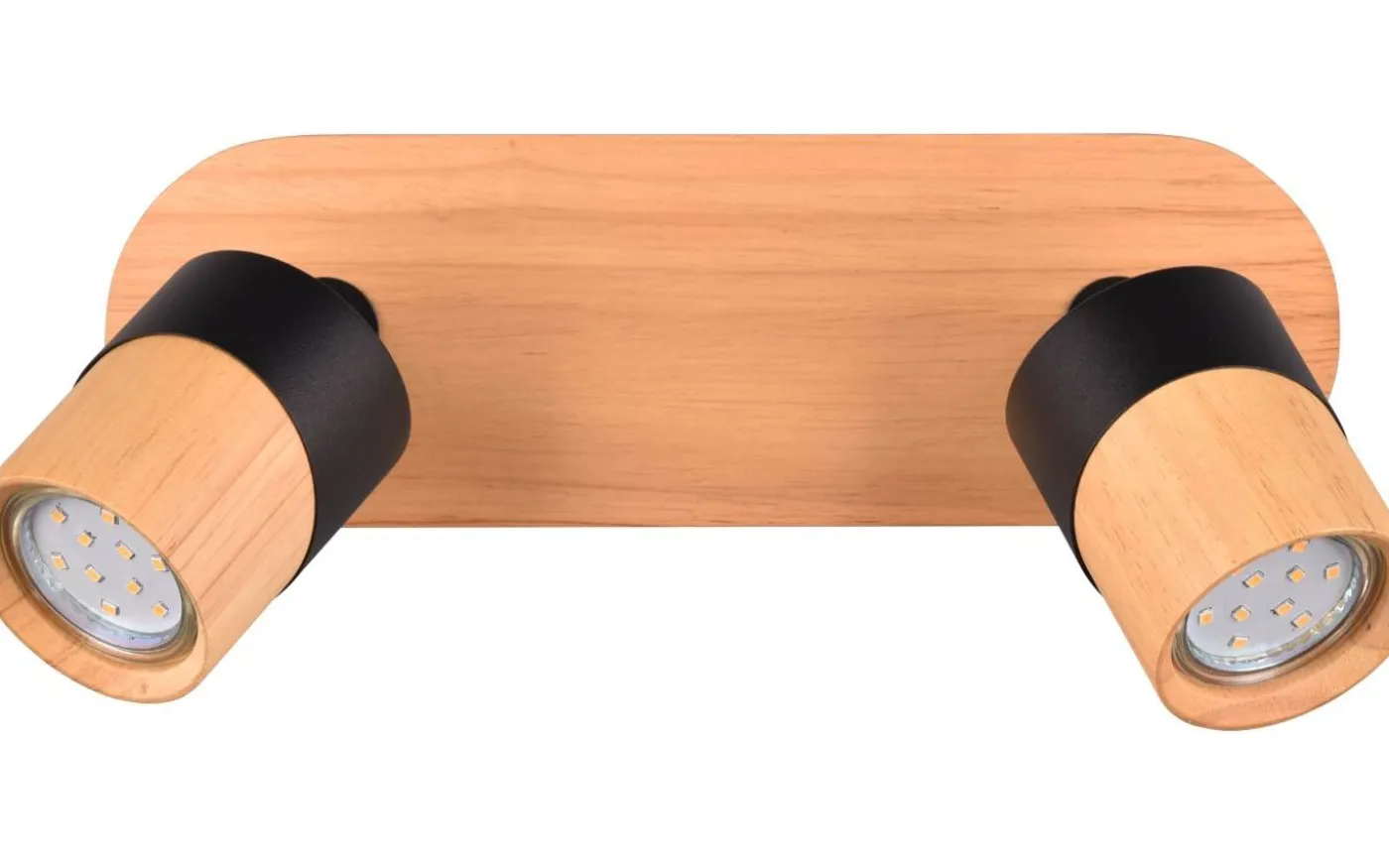 Aruni Spotlight 2-delat GU10 trä/matt svart