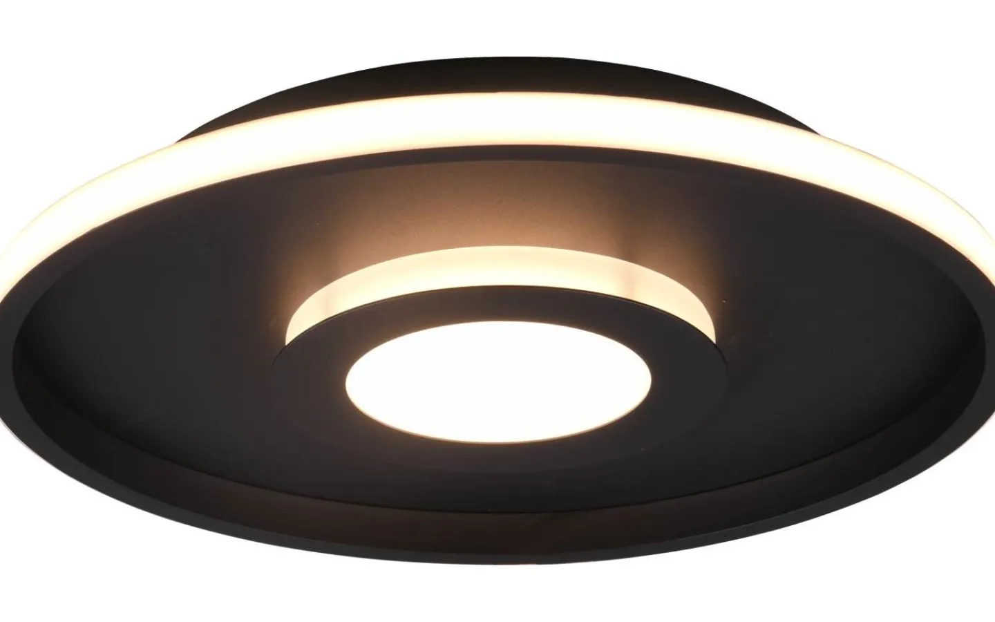 Badrumslampor Tak<Trio Lighting Ascari H2O Plafond LED 40cm mattsvart IP44