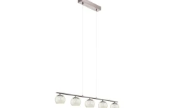 Eglo Ascolese Taklampa 90cm LED 3000K 5x3,3W Nickel* Avlånga Taklampor