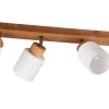 Reality Assam Spotlight 4-delad E14 trä/vit* Avlånga Takspotlights|Takspot Med Minst 4 Lampor