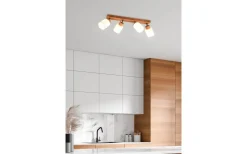 Reality Assam Spotlight 4-delad E14 trä/vit* Avlånga Takspotlights|Takspot Med Minst 4 Lampor