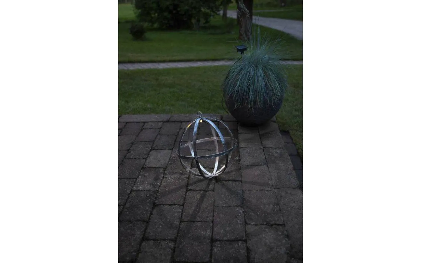 Astri Solcellslampa 30cm Antiksilver