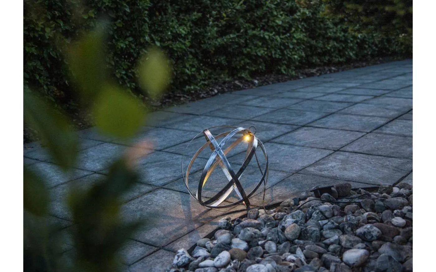 Astri Solcellslampa 30cm Antiksilver