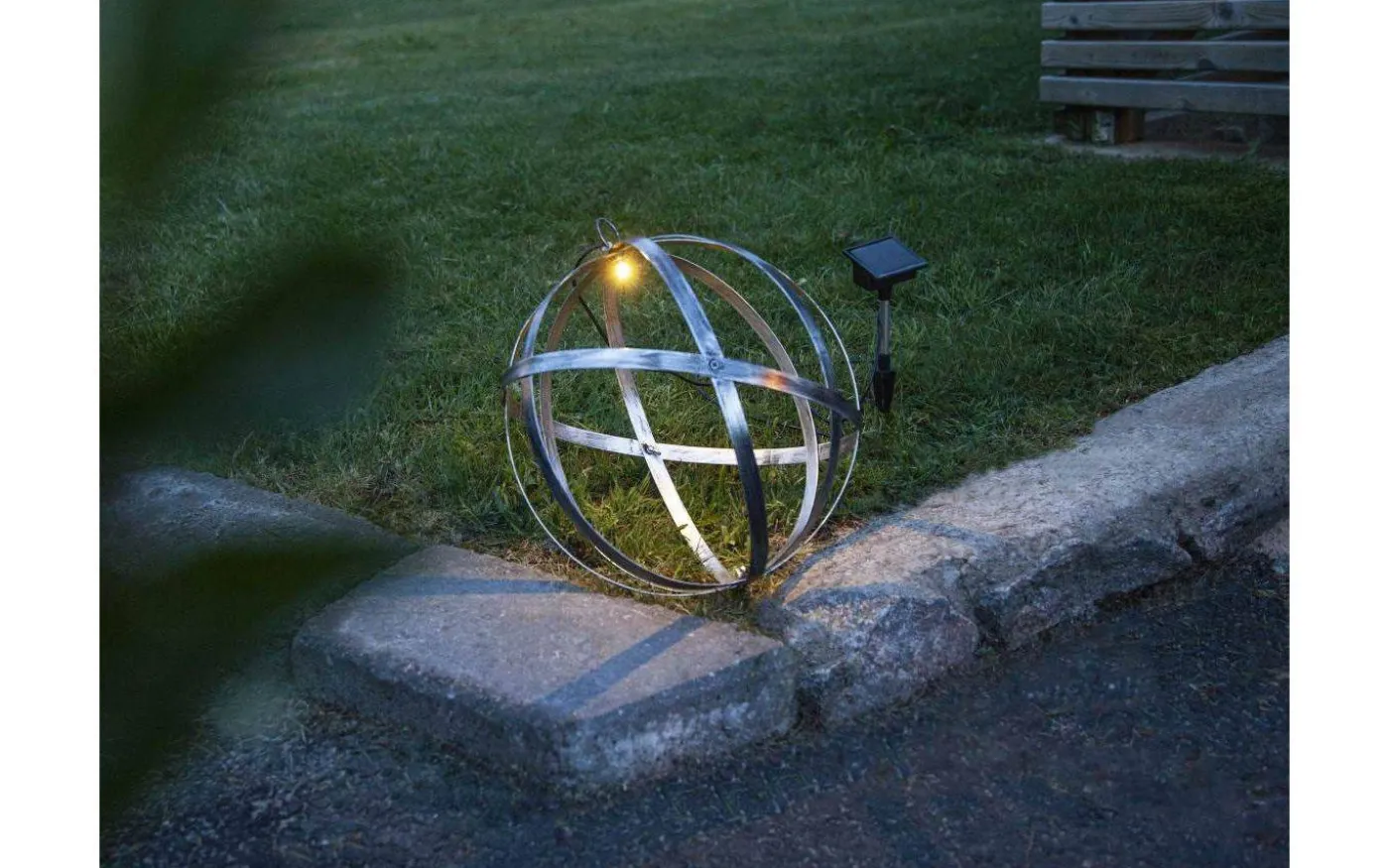 Astri Solcellslampa 30cm Antiksilver