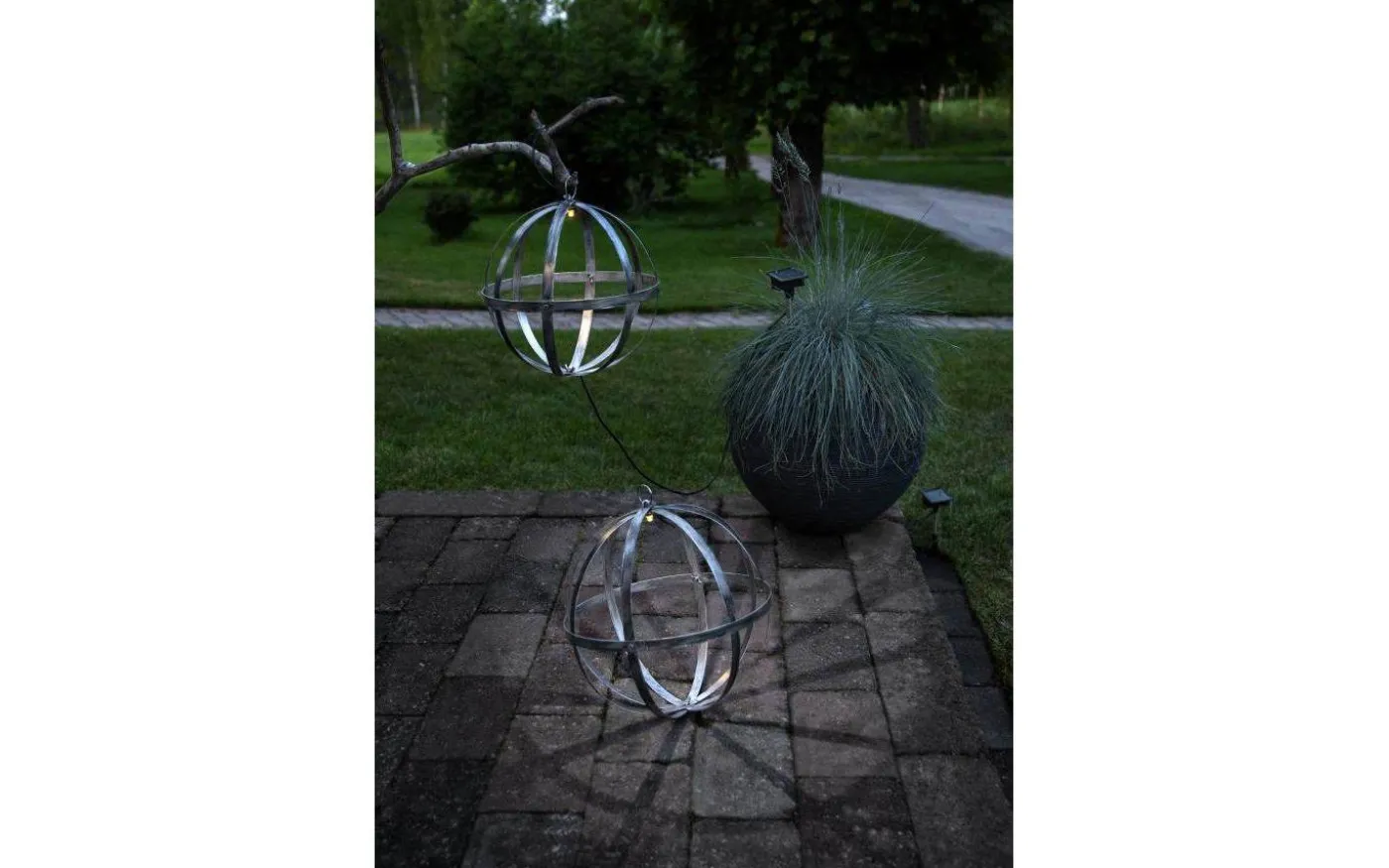 Astri Solcellslampa 30cm Antiksilver