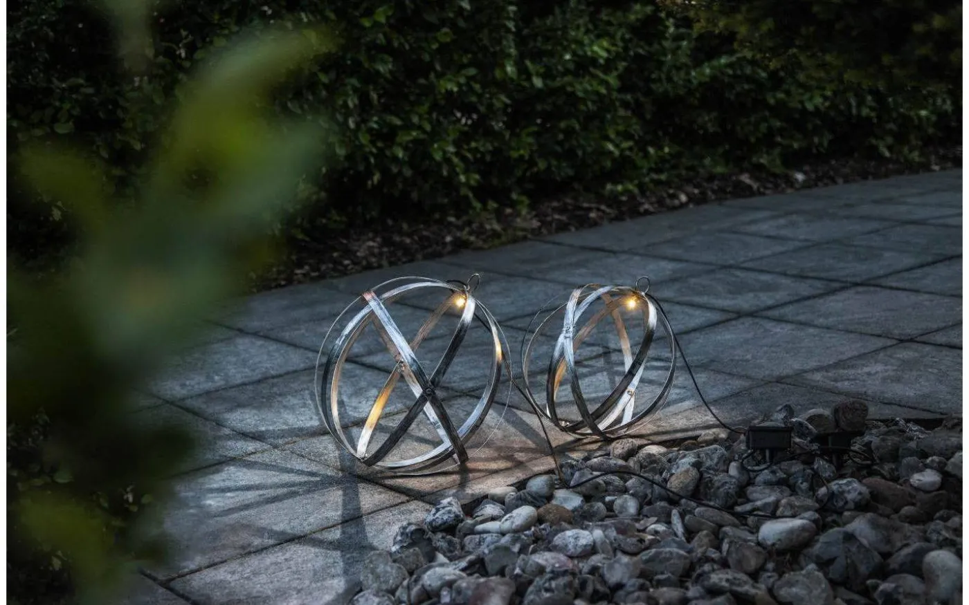 Astri Solcellslampa 30cm Antiksilver