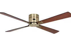 Takfläktar|Vardagsrum<Texa Design Astro 105cm Takfläkt Mässings Motor, Svarta/Körsbärs Blad