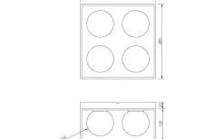 Astro Plafond 28cm Svart/Guld