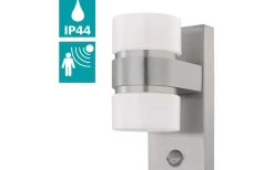 Eglo Atollari Fasadlampa Rörelse LED 3000K 2x4,9W Rostfritt Stål IP44* Vägglampor Utomhus