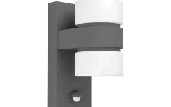 Vägglampor Utomhus<Eglo Atollari Fasadlampa Rörelse LED 3000K 2x4,9W Antracit IP44