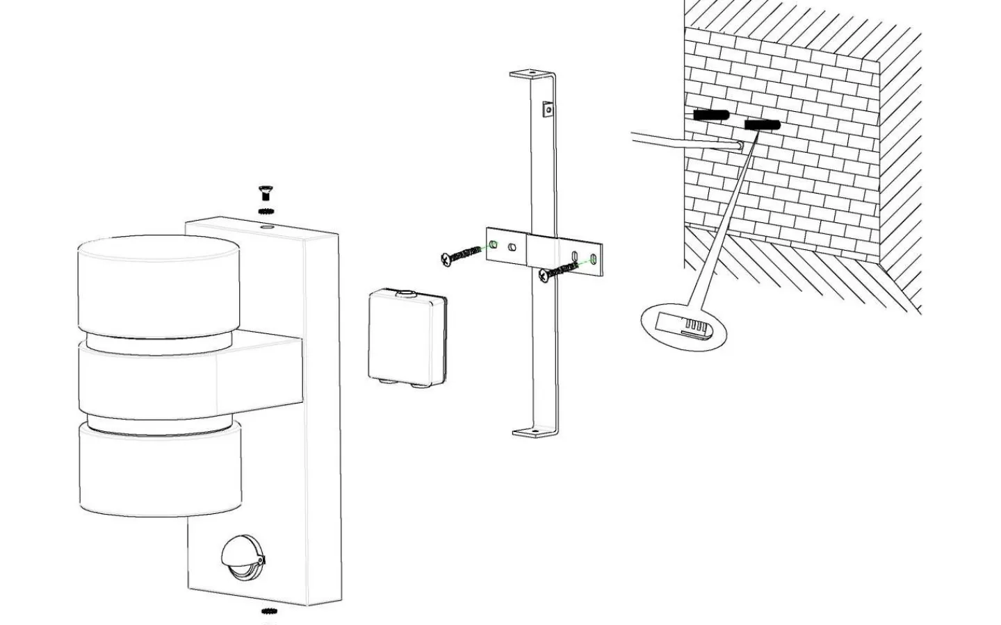 Vägglampor Utomhus<Eglo Atollari Fasadlampa Rörelse LED 3000K 2x4,9W Antracit IP44