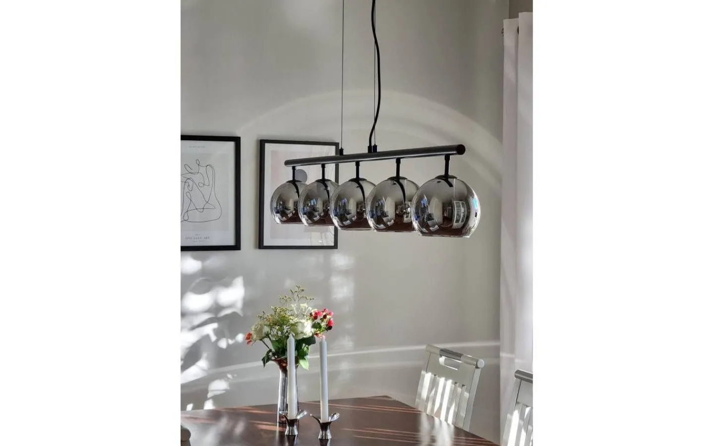 Aneta Atom Taklampa 114cm Svart/Rök* Avlånga Taklampor