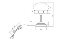Aneta August Bordslampa 28cm Antik* Vardagsrum|Bordslampor